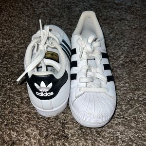 Adidas black and white shoes